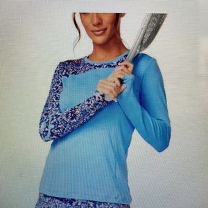 Sofibella Ladies Mysterious XS Long Sleeve Golf Tennis Pickelball Top NEW NWOT